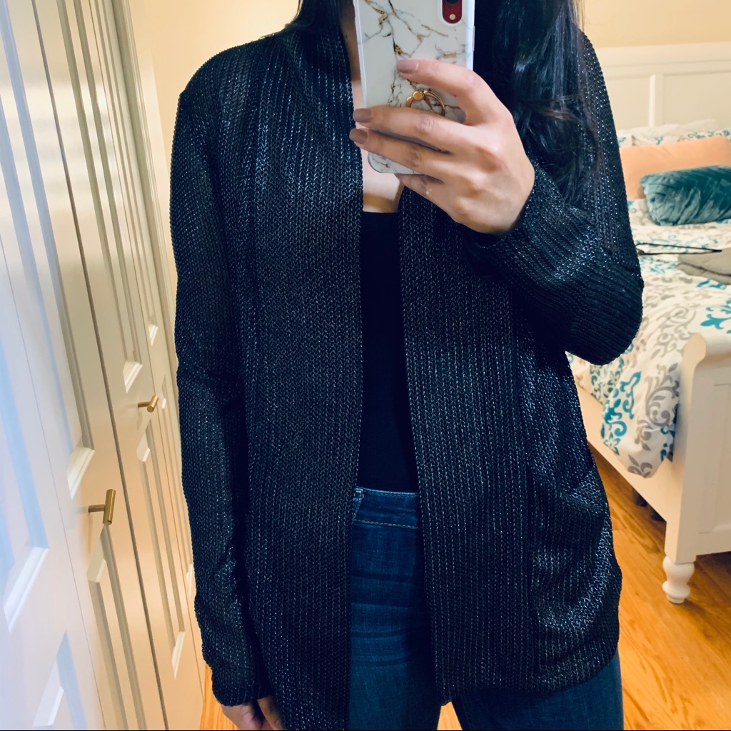 Calvin Klein Black Cardigan Sweater